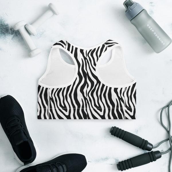 Zebra Padded Sports Bra