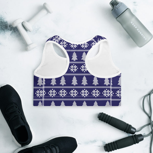 Christmas Padded Sports Bra