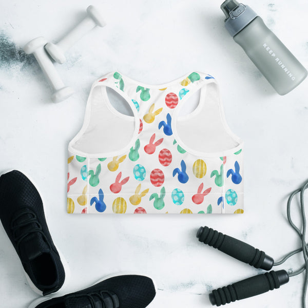 Easter Watercolor Padded Sports Bra