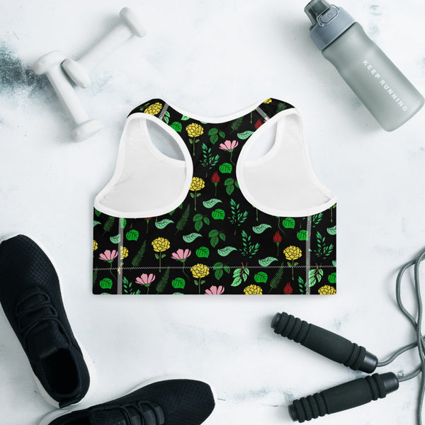 Floral Padded Sports Bra