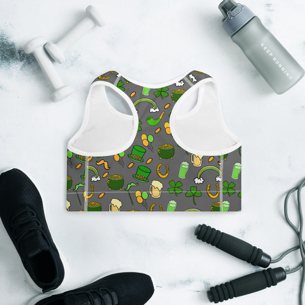 St. Patrick's Day Padded Sports Bra