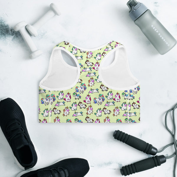 Unicorn Padded Sports Bra
