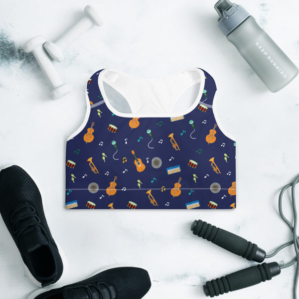 Music Padded Sports Bra