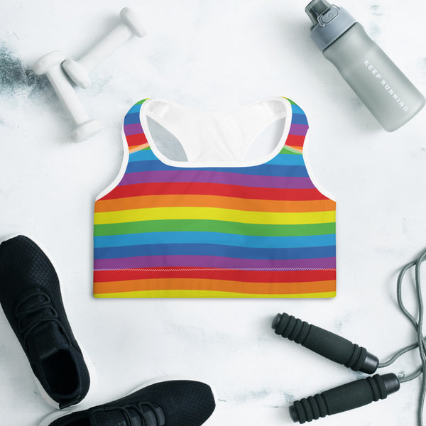 Rainbow Padded Sports Bra