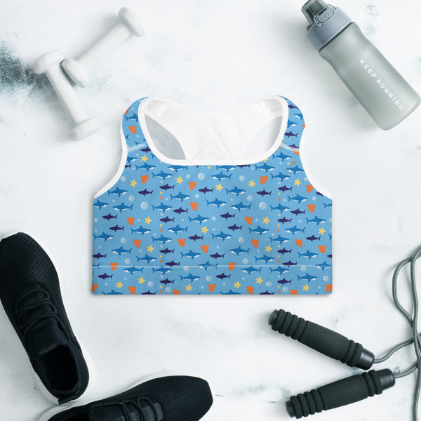 Shark Padded Sports Bra