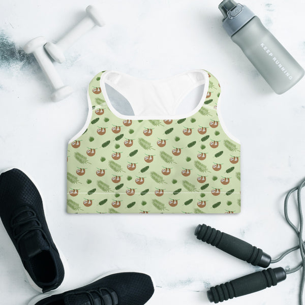 Sloth Padded Sports Bra