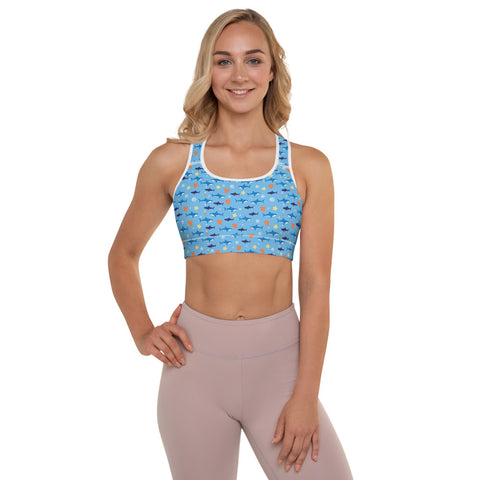 Shark Padded Sports Bra