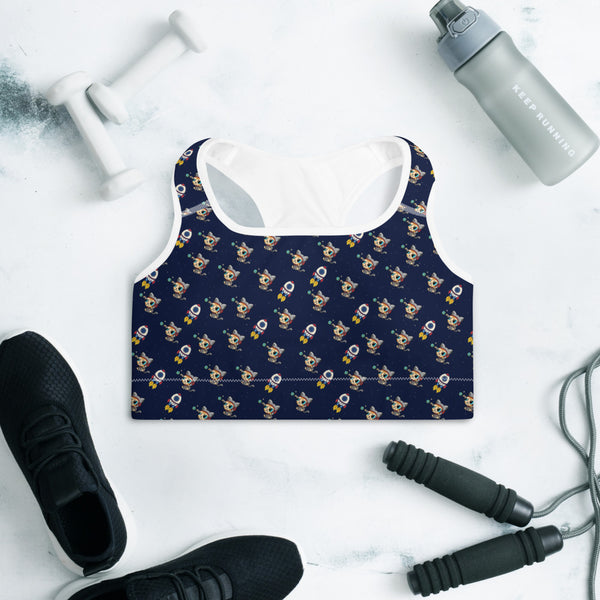 Cat Space Padded Sports Bra