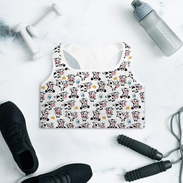 Cow Padded Sports Bra