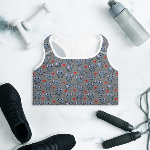 Elephant Padded Sports Bra