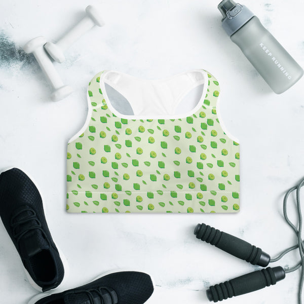 Lime Padded Sports Bra