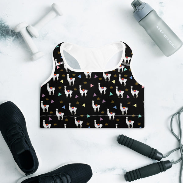 Llama Padded Sports Bra
