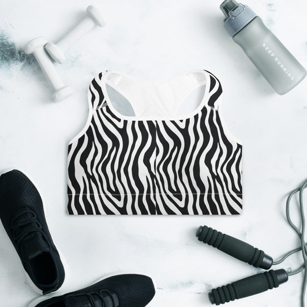 Zebra Padded Sports Bra
