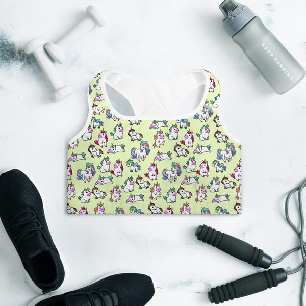 Unicorn Padded Sports Bra