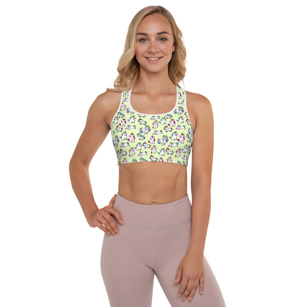 Unicorn Padded Sports Bra