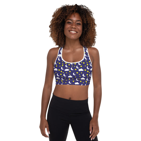 Star and Moon Padded Sports Bra