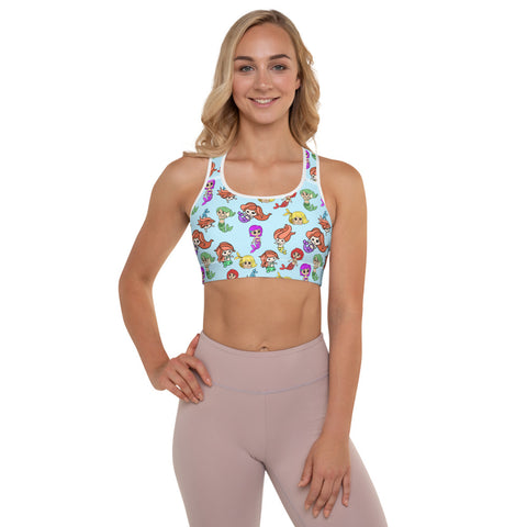 Mermaid Padded Sports Bra