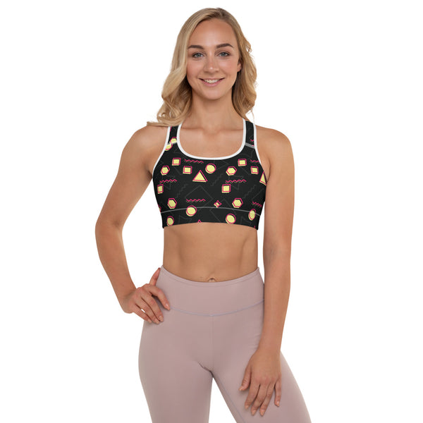 Random Pattern Padded Sports Bra