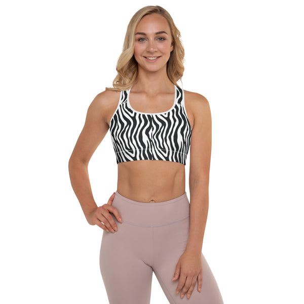 Zebra Padded Sports Bra