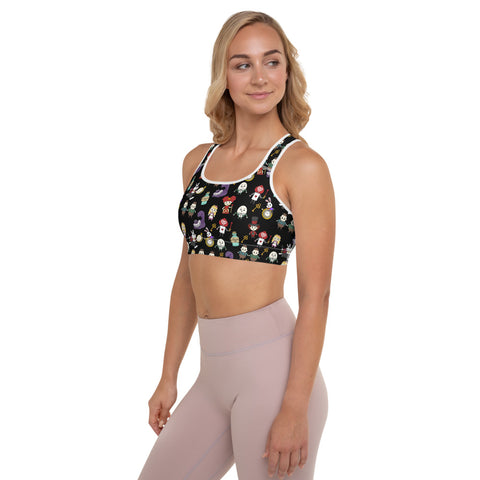 Alice in Wonderland Padded Sports Bra