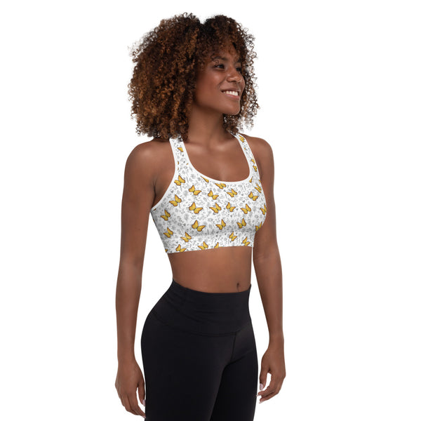 Butterfly Padded Sports Bra