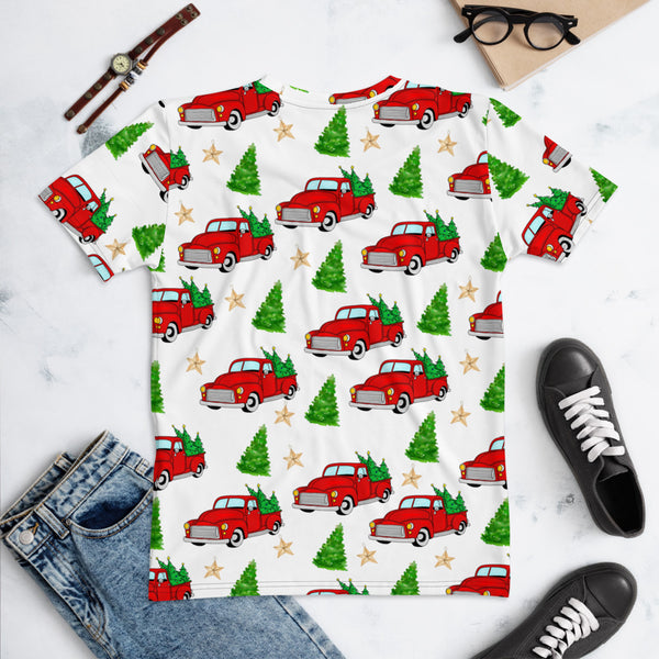 Christmas Truck Women's T-shirt - Seasonally Gifted 