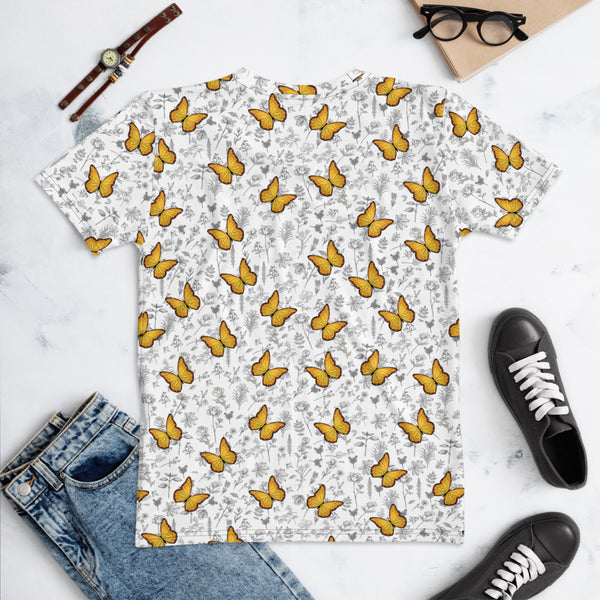 Butterfly And Flower Women's T-shirt - Seasonally Gifted 