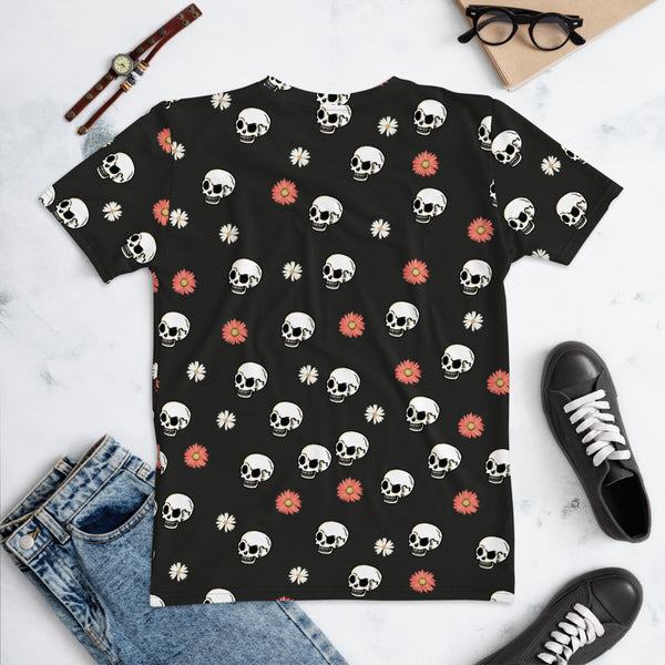 Skull And Flower Women's T-shirt - Seasonally Gifted 