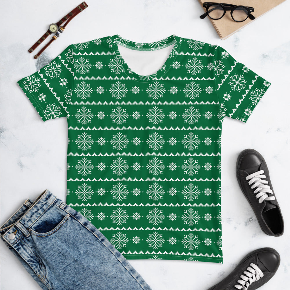 Christmas Sweater Women's T-shirt - Seasonally Gifted 