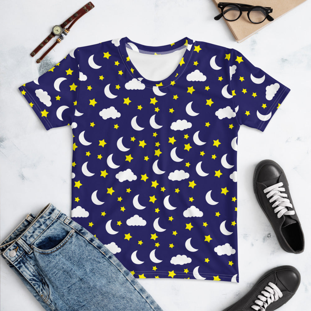 Star And Moon Women's T-shirt - Seasonally Gifted 