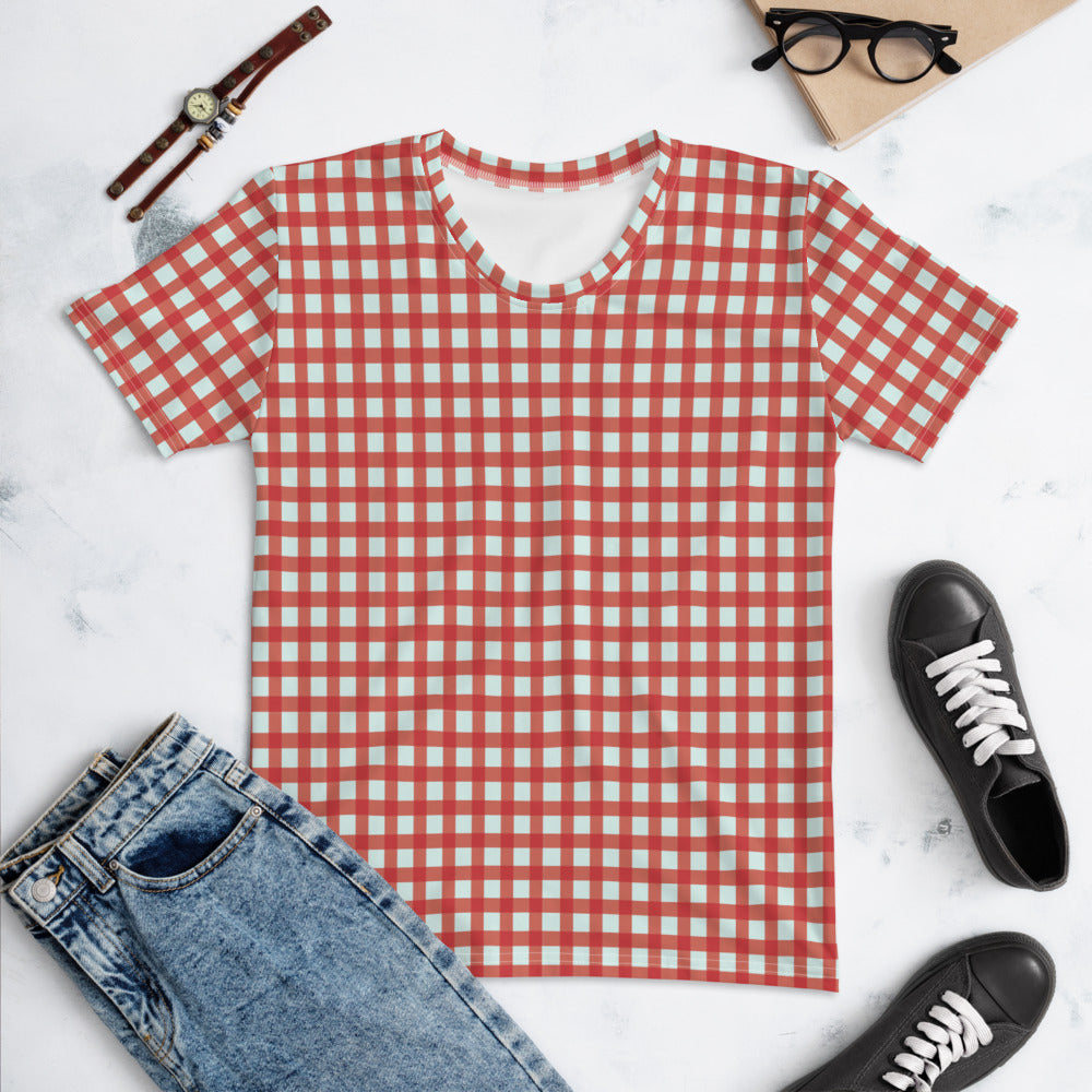 Checkered Women's T-shirt - Seasonally Gifted 