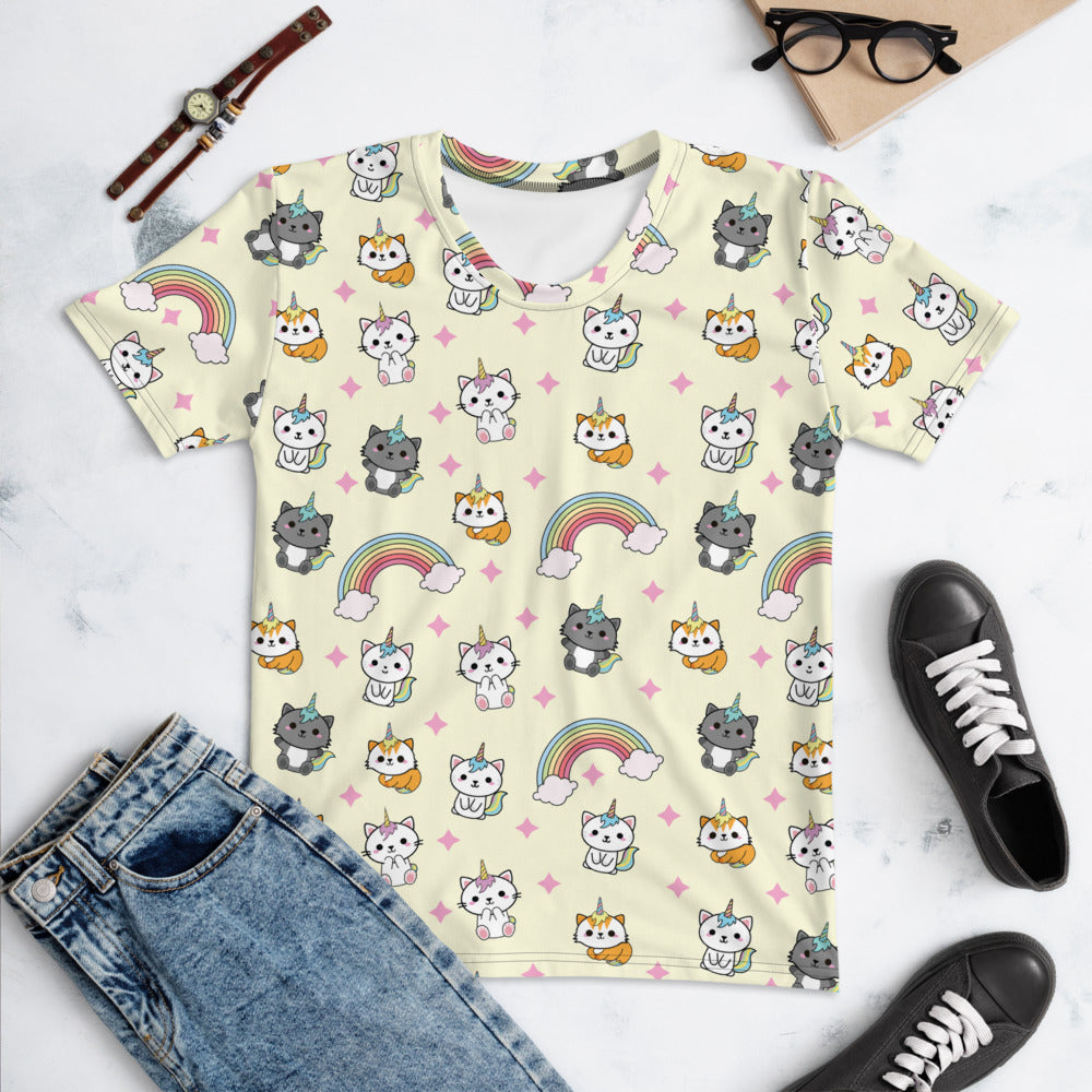 Unicorn Cat Women's T-shirt - Seasonally Gifted 