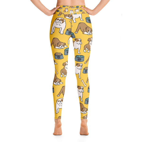 Bulldog Yoga Leggings - Seasonally Gifted 