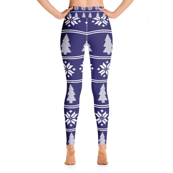 Christmas Sweater Yoga Leggings - Seasonally Gifted 