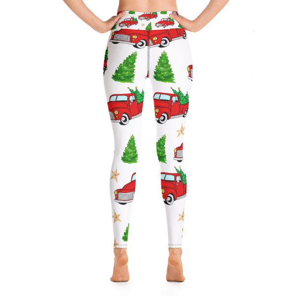 Christmas Truck Yoga Leggings - Seasonally Gifted 