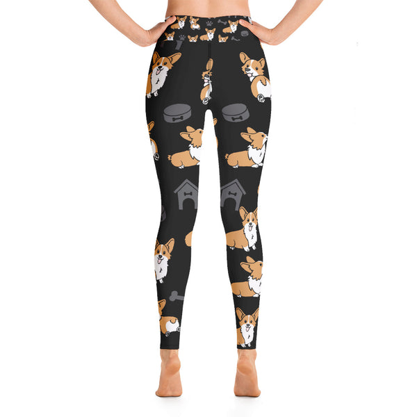 Corgi Yoga Leggings - Seasonally Gifted 