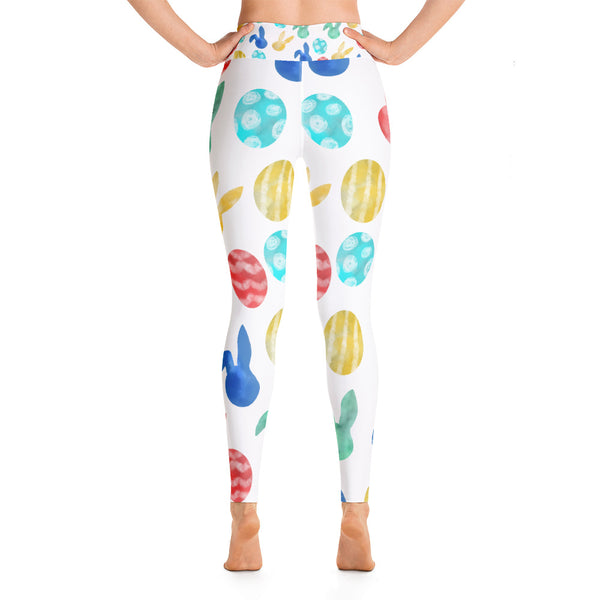 Easter Watercolor Yoga Leggings - Seasonally Gifted 