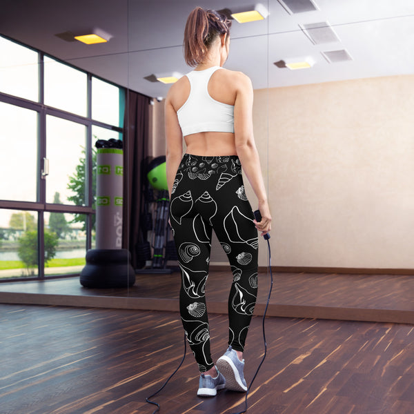 Seashell Yoga Leggings - Seasonally Gifted 