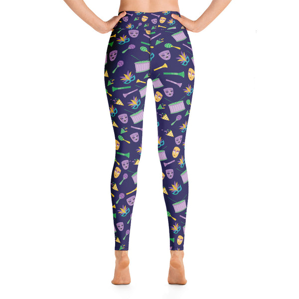 Mardis Gras Yoga Leggings - Seasonally Gifted 