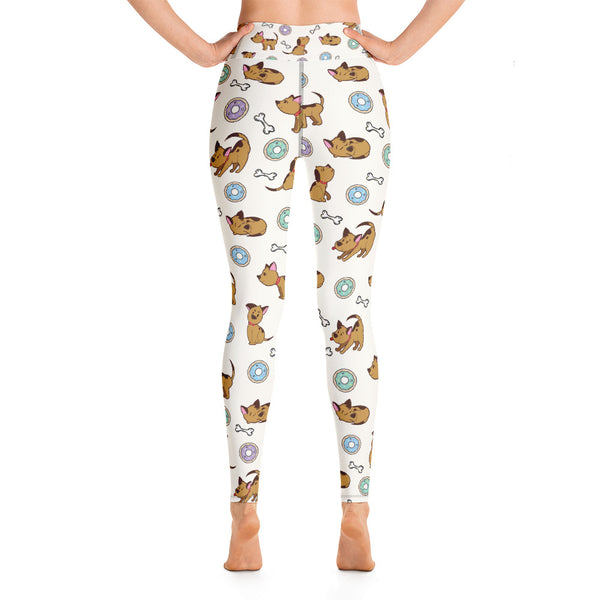 Dog And Donut Yoga Leggings - Seasonally Gifted 