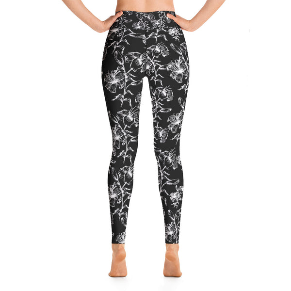 Floral 1 Yoga Leggings - Seasonally Gifted 