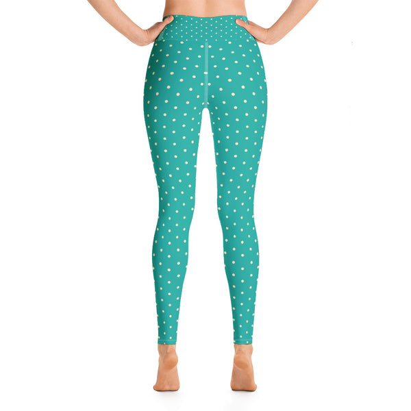 Polka Dot Yoga Leggings - Seasonally Gifted 