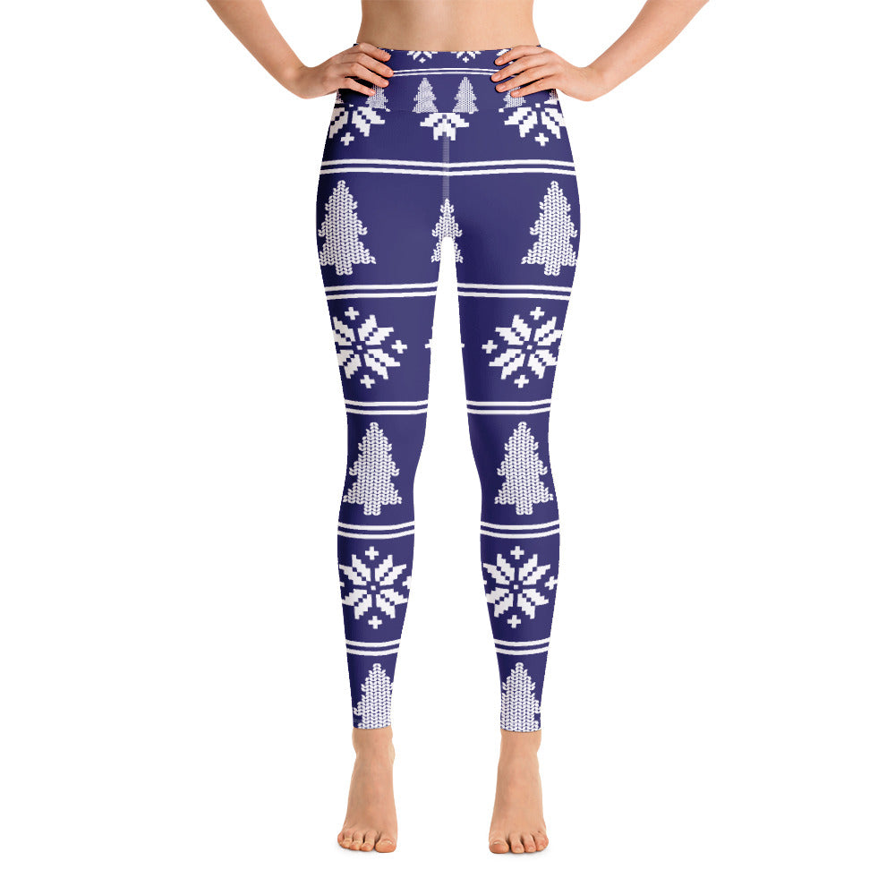 Christmas Sweater Yoga Leggings - Seasonally Gifted 