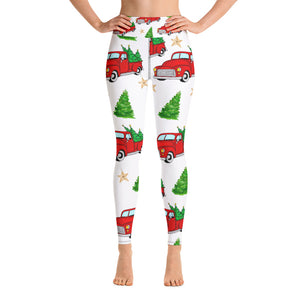 Christmas Truck Yoga Leggings - Seasonally Gifted 