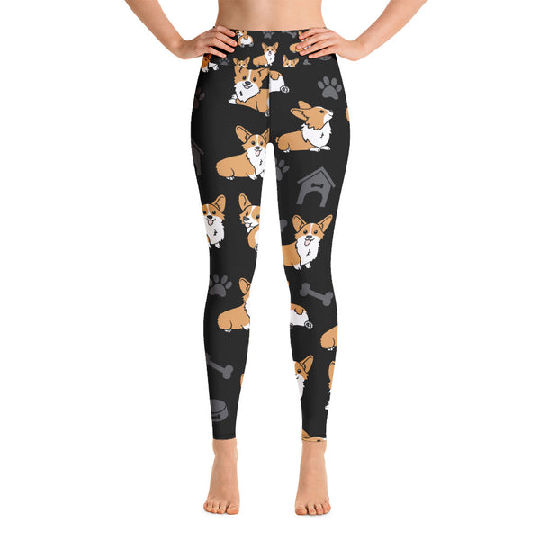 Corgi Yoga Leggings - Seasonally Gifted 