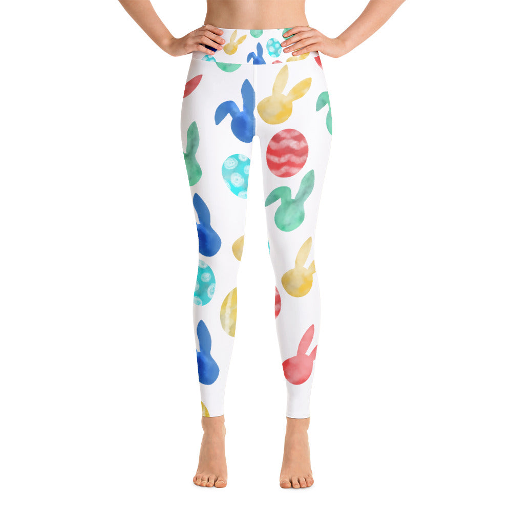 Easter Watercolor Yoga Leggings - Seasonally Gifted 