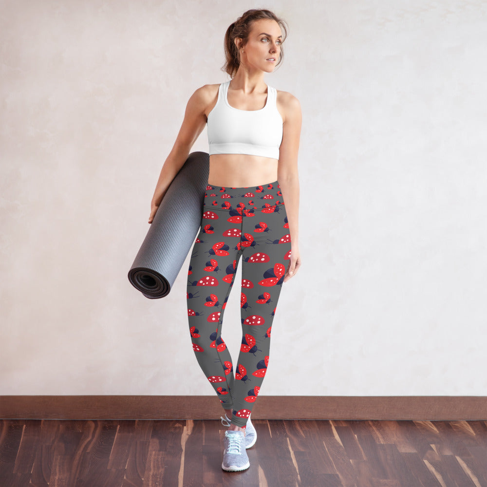 Ladybug Yoga Leggings - Seasonally Gifted 