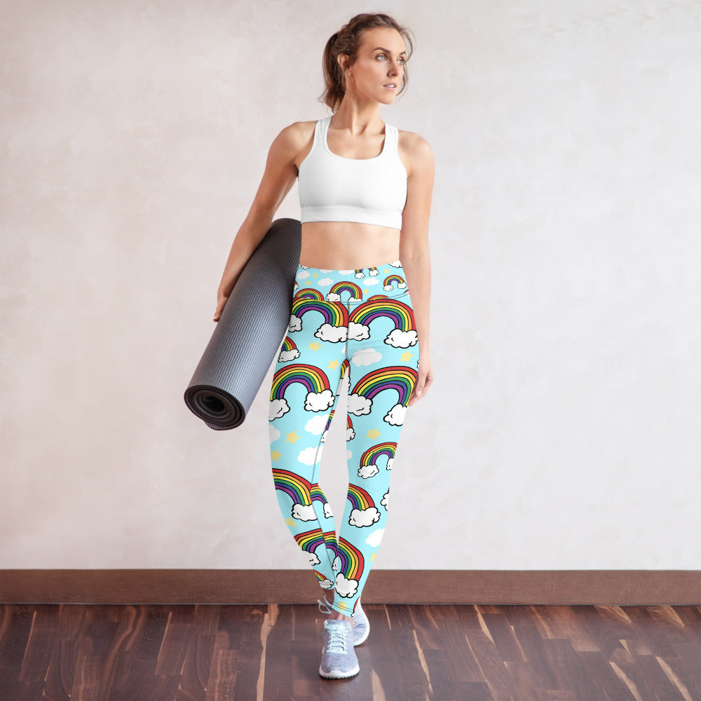 Rainbow Yoga Leggings - Seasonally Gifted 