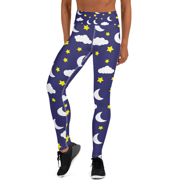 Star And Moon Yoga Leggings - Seasonally Gifted 