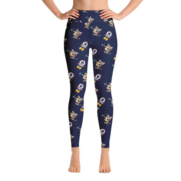 Cat Space Yoga Leggings - Seasonally Gifted 